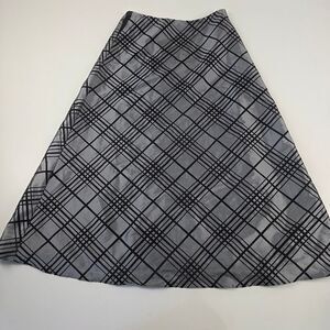 Vintage Victor‎ Costa Silver Black Velvet Formal Maxi Skirt | Size 12